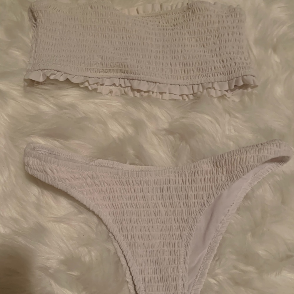 White tube bikini set